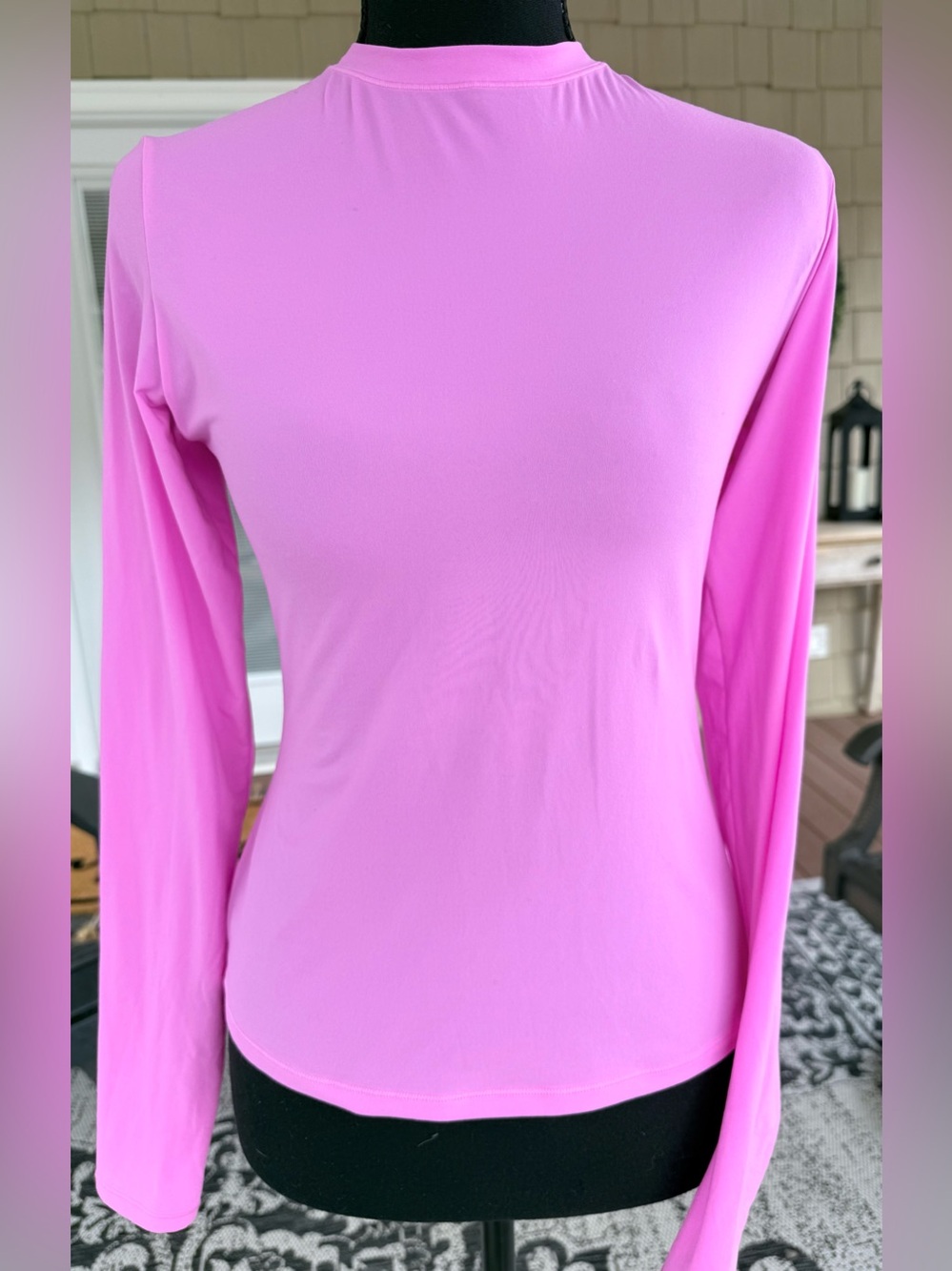 SKIMS Fits Everybody Long Sleeve T-Shirt Pink Size M